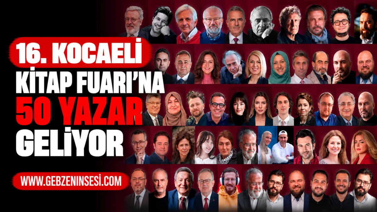 16. Kocaeli Kitap Fuarı&rsquo;na 50 Yazar Geliyor