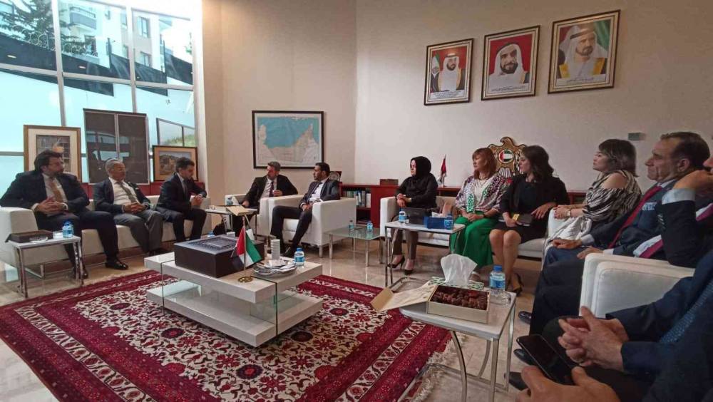 SANKON heyeti, Birleşik Arap Emirlikleri Ankara Büyükelçiliğine taziye ziyaretinde bulundu
