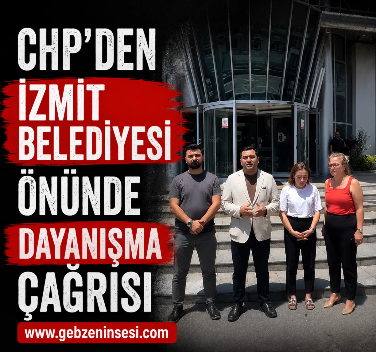 CHP'den İzmit Belediyesi &ouml;n&uuml;nde dayanışma &ccedil;ağrısı