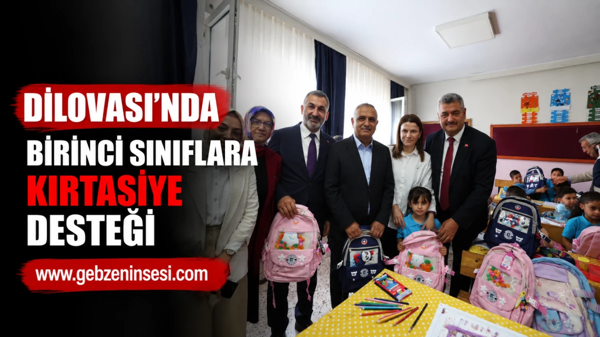 Dilovası&rsquo;nda Birinci Sınıflara Kırtasiye Desteği