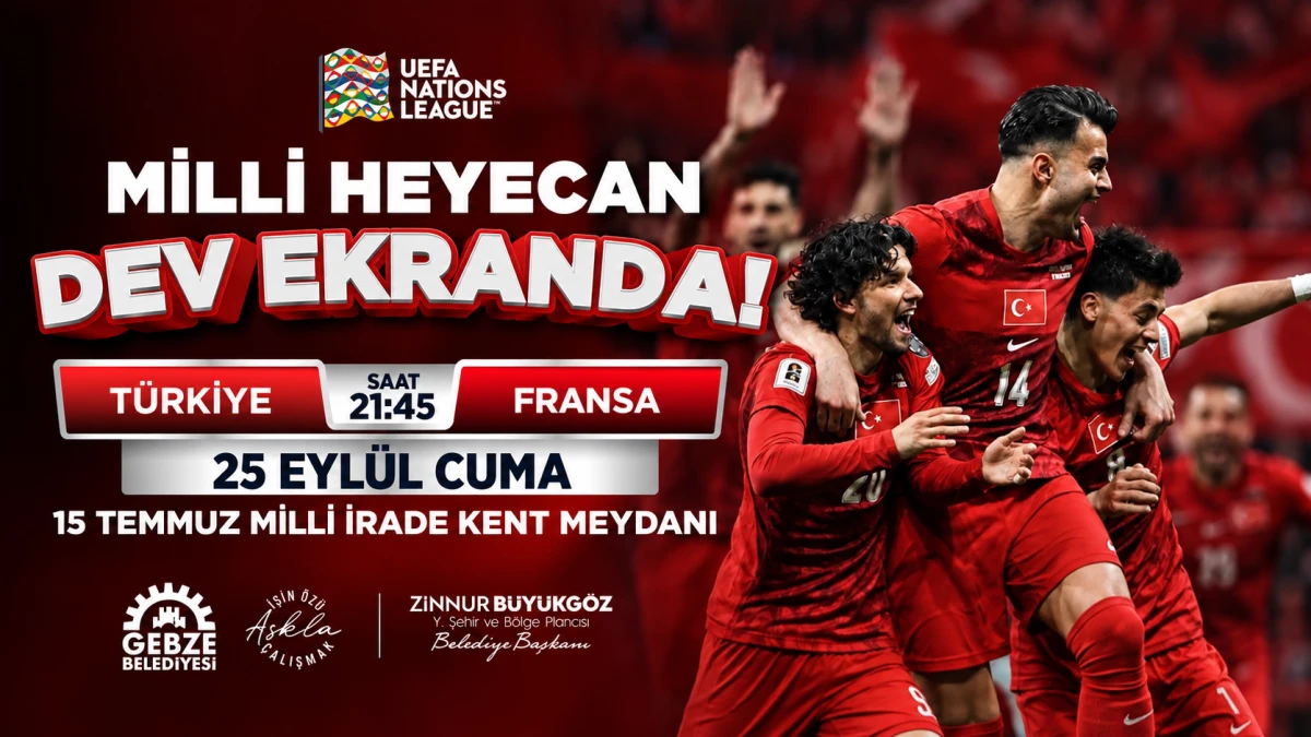 Gebze&rsquo;de Mill&icirc; Ma&ccedil; Heyecanı Kent Meydanı&rsquo;nda Yaşanacak
