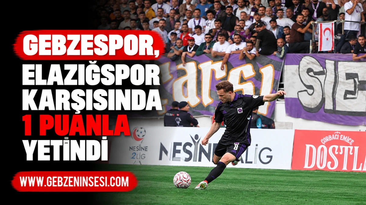 Gebzespor, Elazığspor Karşısında 1 Puanla Yetindi