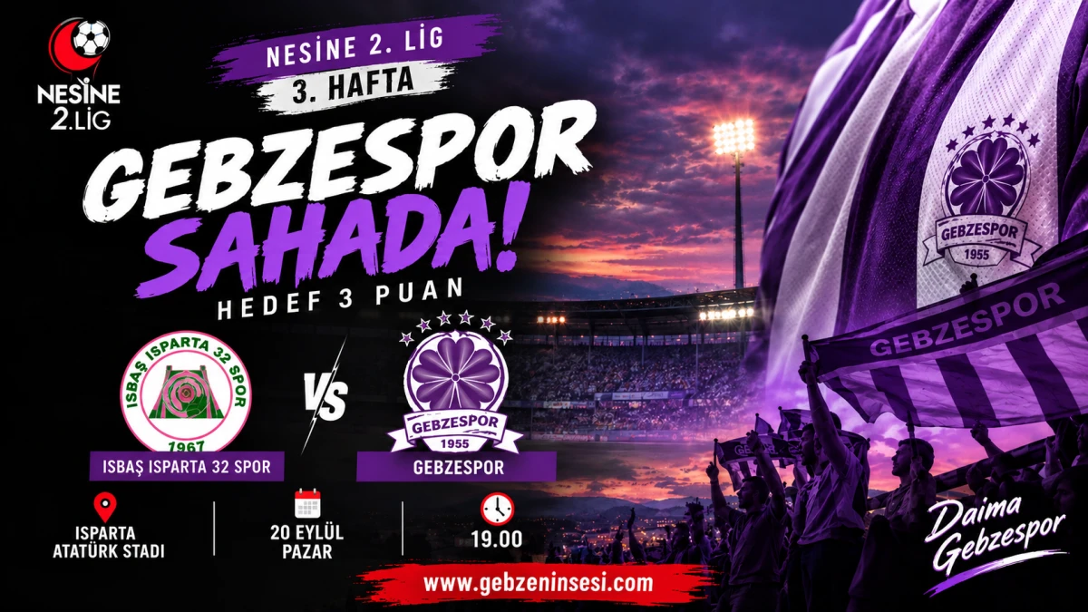 Gebzespor, Isparta Deplasmanında 3 Puan Peşinde