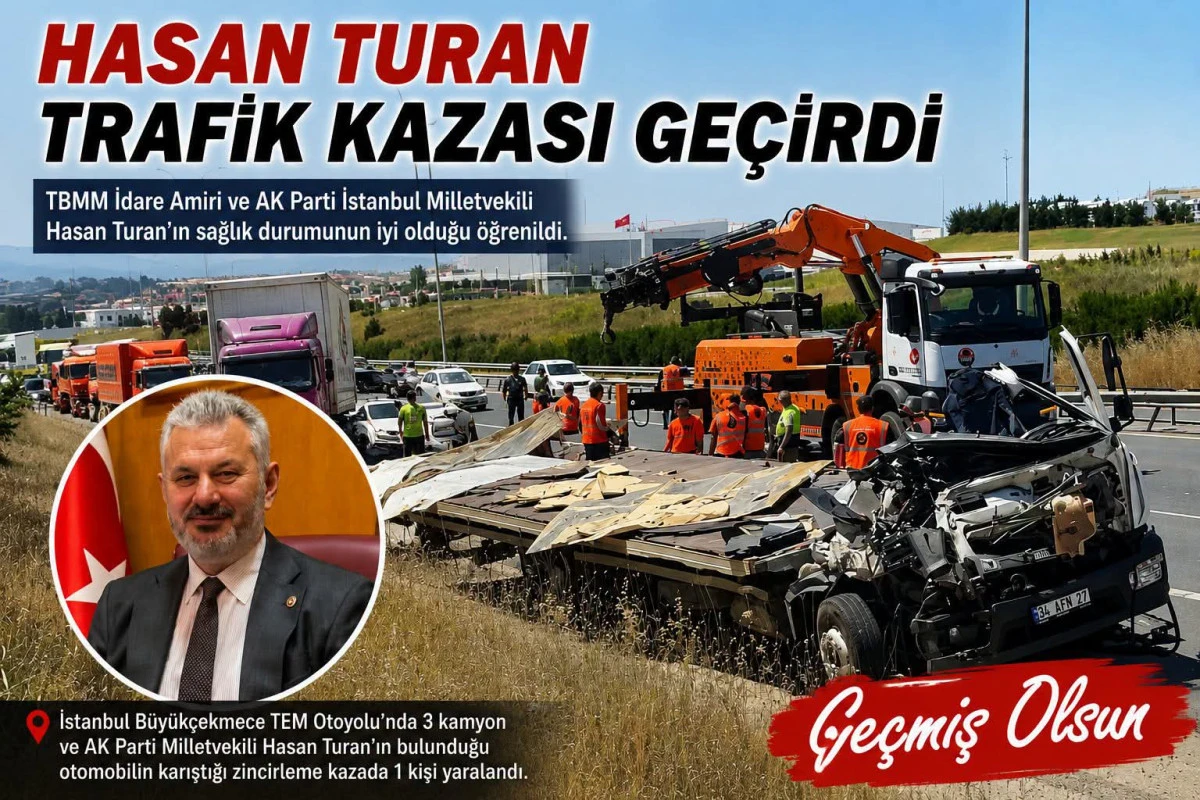 Hasan Turan TEM&rsquo;deki zincirleme kazayı sağ salim atlattı