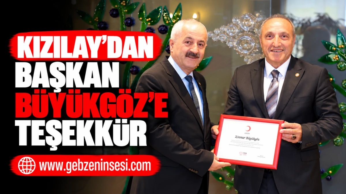 Kızılay&rsquo;dan Başkan B&uuml;y&uuml;kg&ouml;z&rsquo;e Teşekk&uuml;r