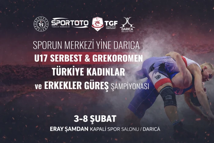Sporun Merkezi Yine Darıca: U17 T&uuml;rkiye G&uuml;reş Şampiyonası Başladı